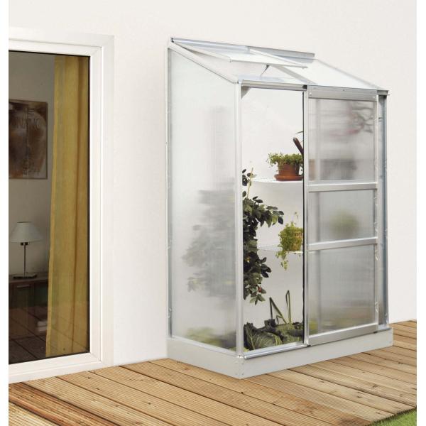 Vægdrivhus Ida 900 aluminium m. polycarbonat
