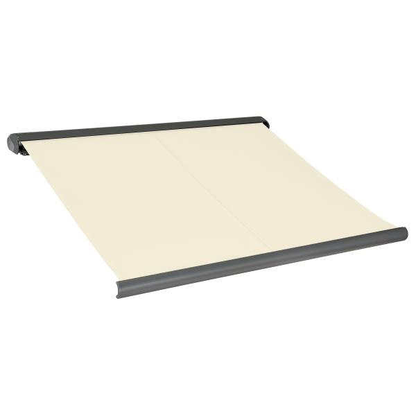 Elektrisk markise lukket 250x200cm creme/antracitgrå