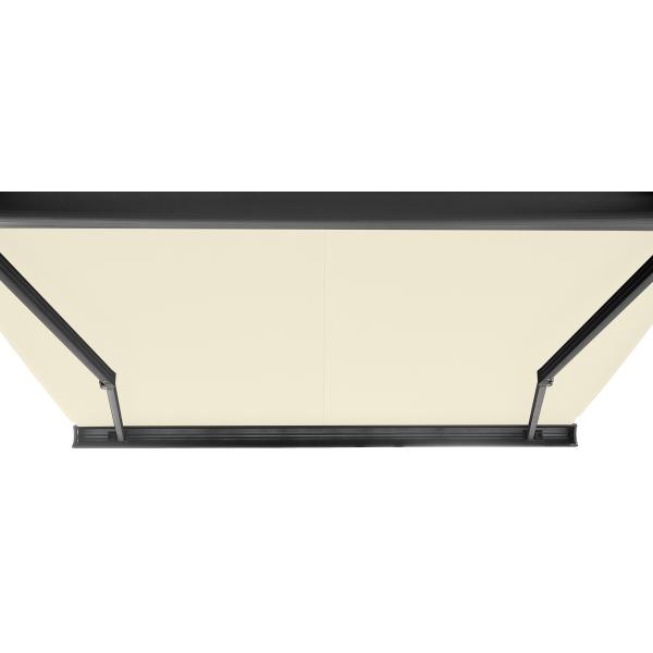 Elektrisk markise lukket 250x200cm creme/antracitgrå