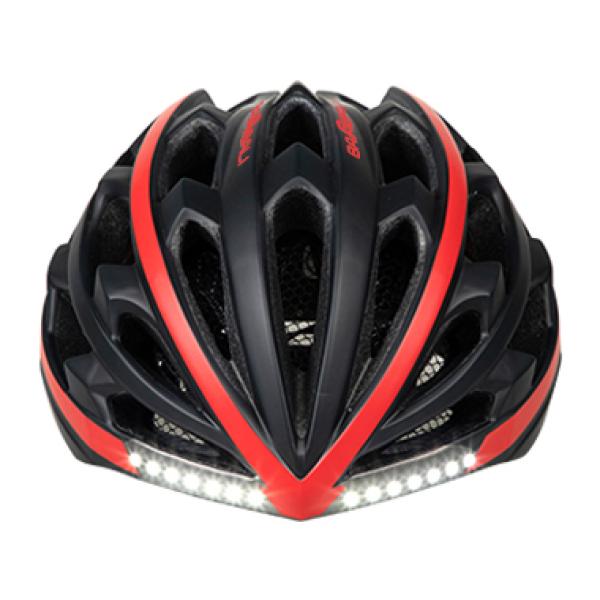 Babaali LED cykelhjelm XL sort/rød