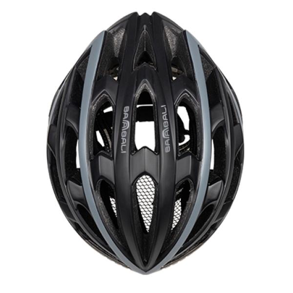 Babaali LED cykelhjelm M sort/grå
