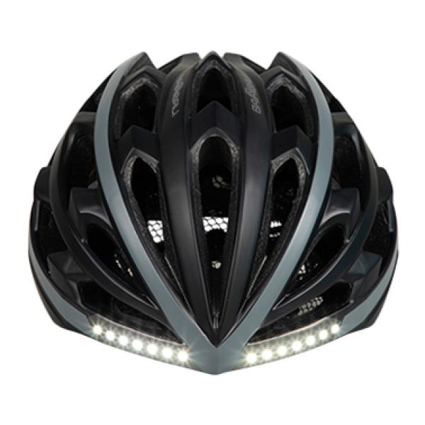 Babaali LED cykelhjelm L sort/grå