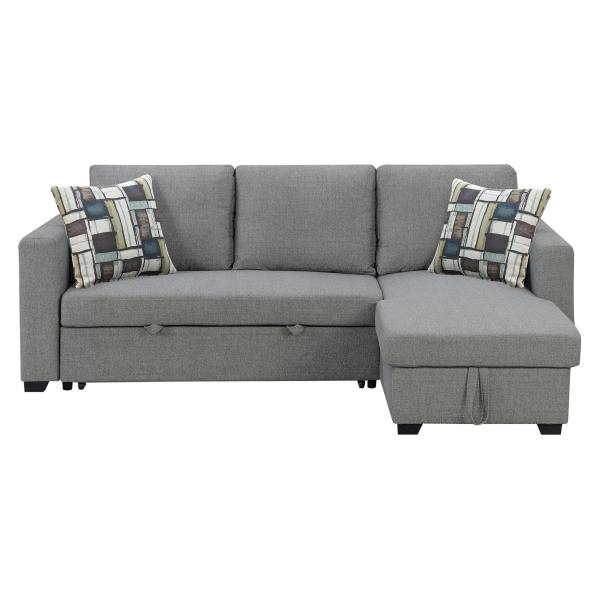 Austin sovesofa med chaiselong grå