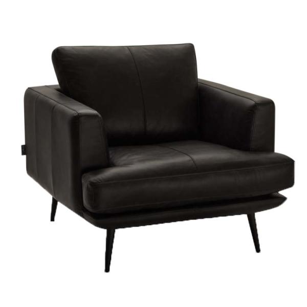 Havana 1 personers sofa læder sort