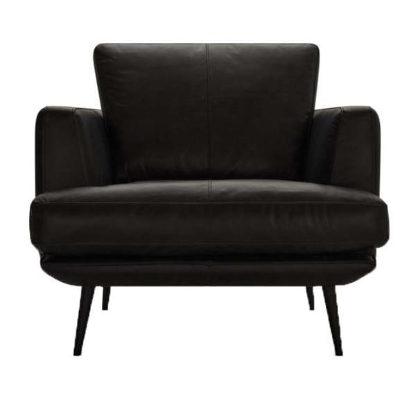 Havana 1 personers sofa læder sort