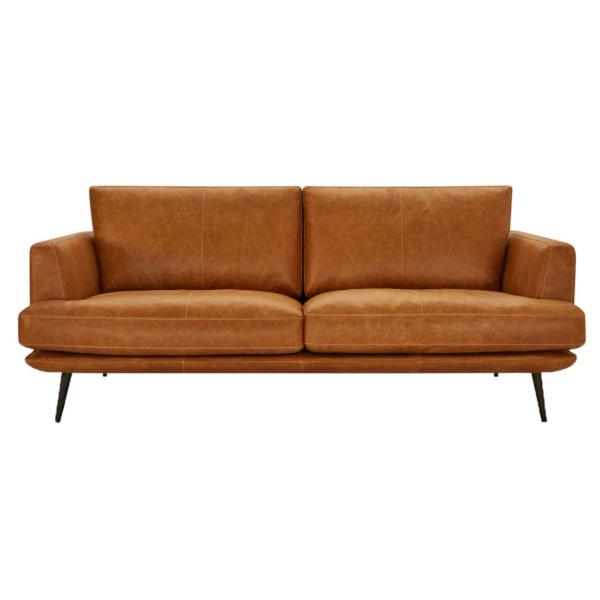 Havana 3 personers sofa læder brun