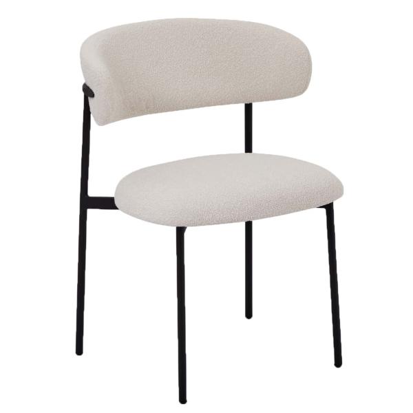 Spisebordssæt Tango oval eg/Diana teddy hvid