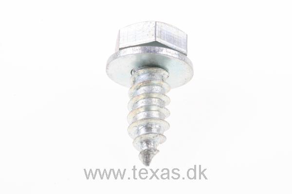 Texas Pladeskrue 6 kantet med skive M4.8x13